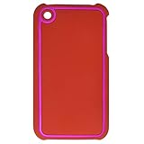Paquete: 1 x caja para 3G 3GS Ruilogod Escudo de plástico cubierta de la caja magenta rojo para el 3G 3GS