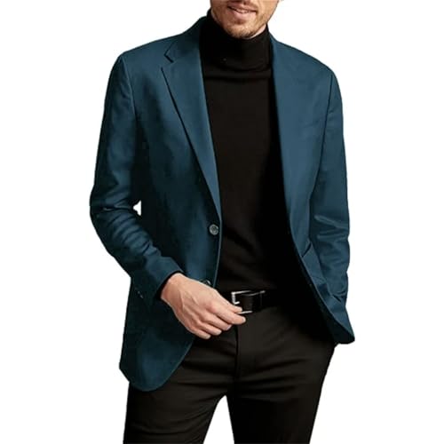 Men's Jacket Thin Casual Suit Suede Slim Jacket with Lining Single Breasted Coat4