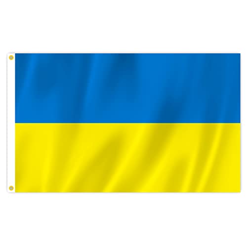 LASMEX Ukraine Flagge Ukraine Flaggen Fahnen 90 x 150 cm Ukraine Flagge Cover