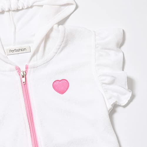 Perfashion Swimwear Cover Up for Girls Terry Swim Cover Ups Hooded Kids Zip-up Cover-ups4