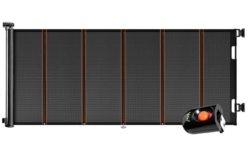 Ycozy Cancelletto per Bambini Scale Cancelletto per Cani con Barra di Supporto, Retrattile Cancello Bambini Adatto per Scale Interni Esterni (Nero, 300cm)