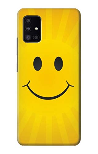 Coque Samsung A41 Jaune Sun Smile Housse Antichoc Fine Protection Smartphone