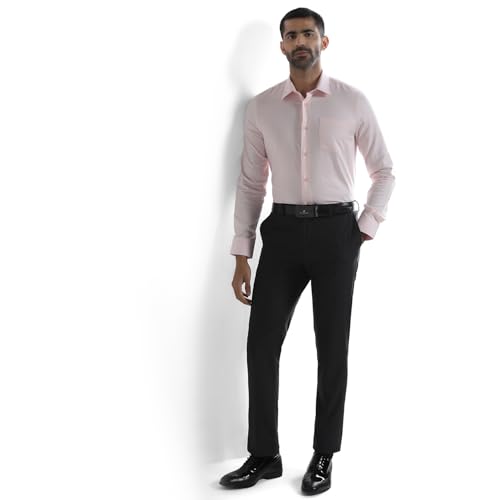 Image of Blackberrys Men Slim Fit Formal Shirt | Premium Cotton Blend | Solid Pattern| Lightweight & Breathable | Wrinkle-Resistant | Office & Business Wear