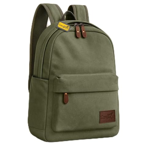Mochila Masulina Feminina de Lona Viagens Acampamento com Espaço Interno Super Confortavel (Verde)