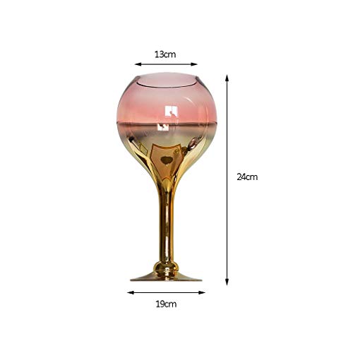 Vase hydroponique à pied simple avec support de bougies intégré - 6