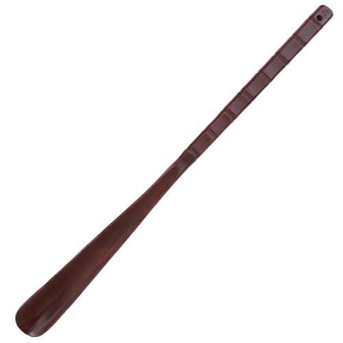 Calzador de madera extra largo de diseño artesanal y acabado pulido de 55 cm