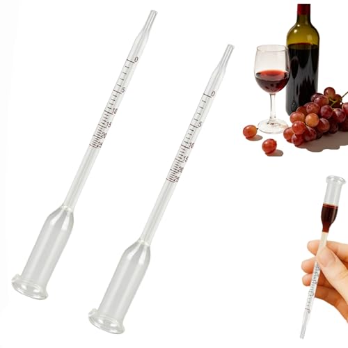 ikBrtaiay 2 Stück Vinometer Für Wein & Alkoholmessgerät Wein Glas Vinometer 025 Vol% Alkoholgehalt Messen Zur Messung Des Alkoholanteils Im Weins Robust Für Hobbybrauer & Weinliebhaber