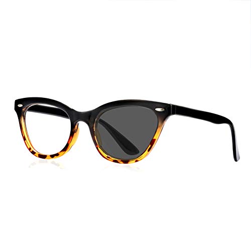 Lunettes de Lecture photochromiques de Style rétro, Lunettes de Soleil intelligentes à Couleurs changeantes, Lunettes de Vue Plein Cadre Mode, Lentilles en résine, Lecteurs de Confort, (Noir, Rose) Cover