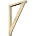 Ekena Millwork BKT0402X28X40TRA04RDF Traditional Craftsman Rough Sawn Bracket w/Offset Brace, Douglas Fir