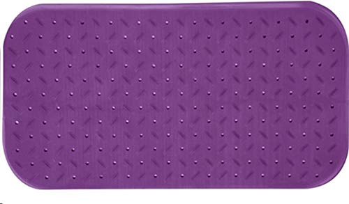 MSV Premium Tapis de Douche antibactérien antidérapant avec ventouses Violet/Violet Env. 36 x 76 cm Lavable à 60 °C