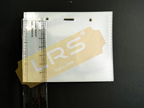 LRS Soft Plastic Flexible I.D Card Holders, Pouches, Badges PrePunched for Lanyards, 70mm x 95mm Each, Horizontal Top Loading for Office, School, College, University - Pack of 25