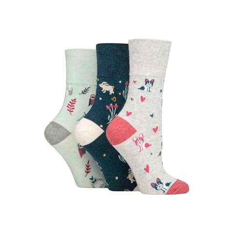 SockShop Gentle Grip Floral Cotton Socks Cover