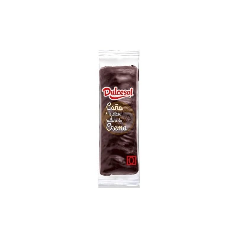 Cañas de Crema y Chocolate Dulcesol - 33 Cañas de Chocolate Rellenas de Crema - Envueltas Individualmente - Caja 2,8 kg.