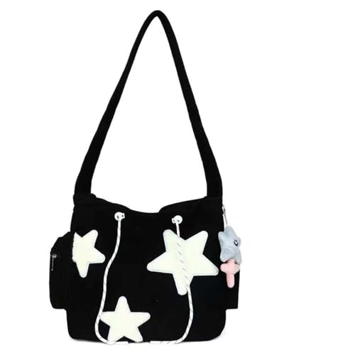 Bolso Cruzado de Pana para Mujer con Parche Estrella Y2k miniatura 1