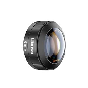 ULANZI CL-004 Phone Fisheyes Lens, HD 8mm Phone Camera Lens for 17mm Thread, 200° Wide Angle Compatible with iPhone Samsung Smartphone Cage Case with 17mm Adapter