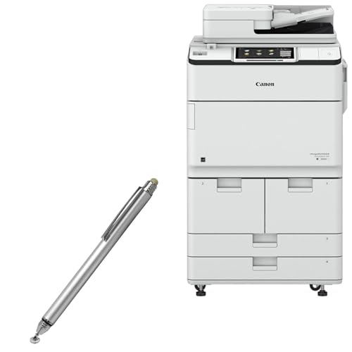 BoxWave Stylus Pen Compatible with Canon imageRUNNER Advance DX 8905i - DualTip Capacitive Stylus, Fiber Tip Disc Tip Capacitive Stylus Pen - Metallic Silver