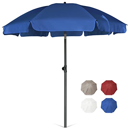 AMMSUN 6.5 ft Patio Umbrella, Small Table Umbrella with Push Button Tilt, UV 50+ Protection, Small Patio Parasols for Garden, Balcony and Backyard, Navy Blue image 5