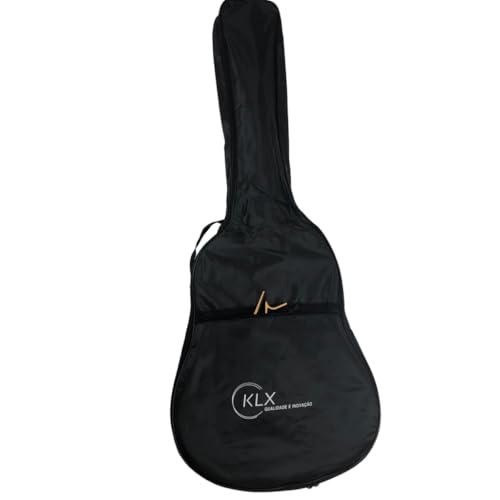 Capa para Violão, Preta, com Bolso Externo e Alças, Resistente e Prática para Transporte