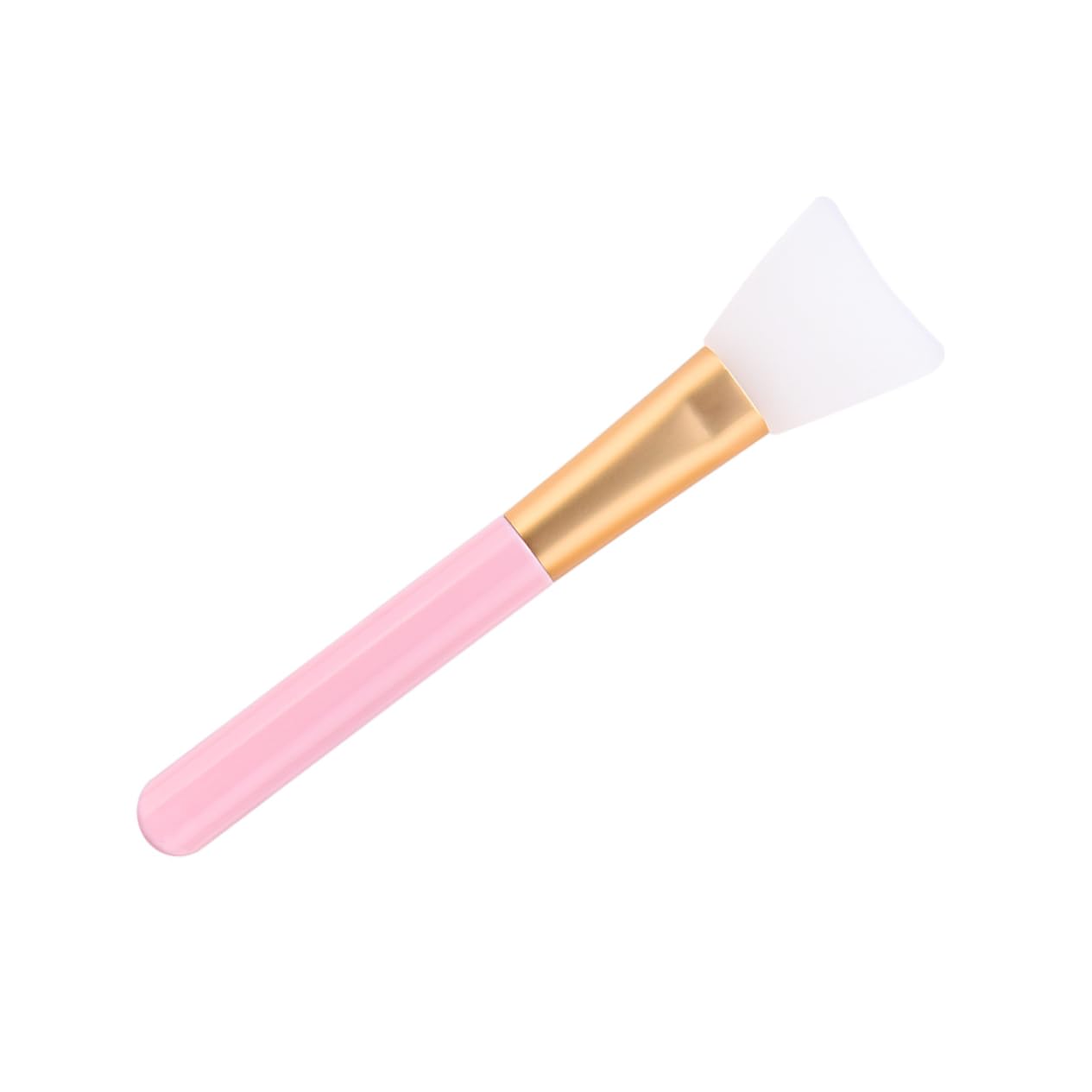 IWOWHERO Silicone Makeup Brush Wooden Handle Ideal for Clay Masks Moisturizers Travel-friendly Random Color