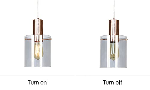 Luces colgantes de cristal para isla de cocina y dormitorio en color rosa 7