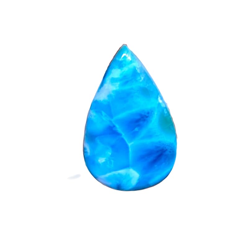 Larimar naturel en cabochon poire 38mm pour réparer ou créer un bijou