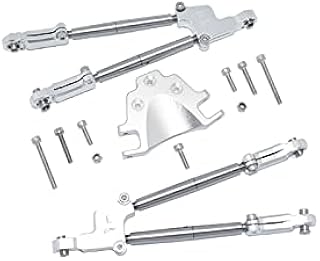 GPM Racing GPM for ARRMA 1/5 KRATON 8S BLX ARA110002T1/T2,Outcast 8S BLX ARA5810 Aluminum Rear TIE RODS with STABILIZER -12PC Set (Silver)
