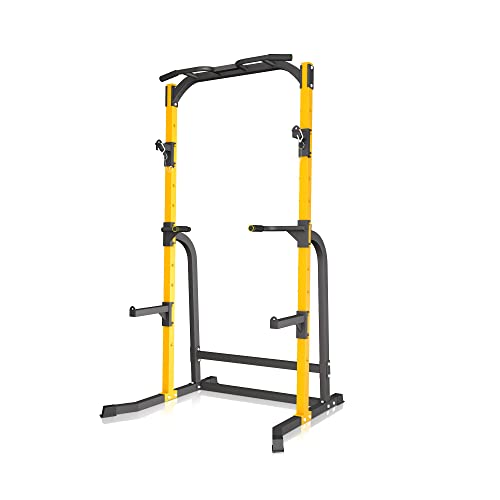 ZENOVA Squat Rack with Pull Up Bar Power Rack Home Gym Fitness Pull Up Rack Squat Stand for Weightlifting, 800LBS Weight Capacity
