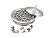 Holy Communion Ware Tray With Lid & With 40 Cups - Matte Finish Stainless Steel