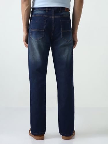 Image of Urbano Fashion Men's Straight Fit Heavy Washed Jeans Stretchable
