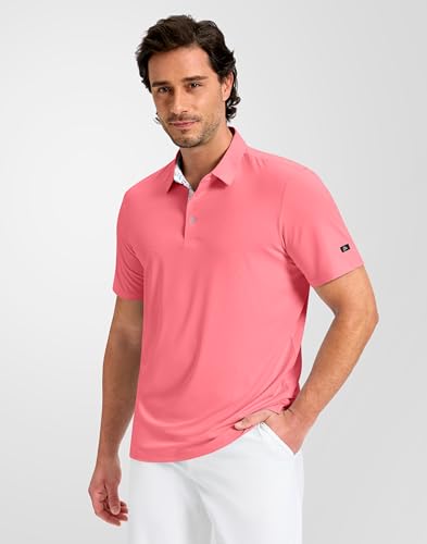 Image of Obla Mens Golf Shirt Short Sleeve Dry Fit Moisture Wicking Performance Athletic Casual Work Collared Polo Shirts for Men