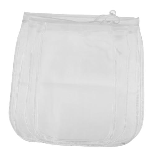 VINTORKY 4個 食品グレード目抽繩ナイロンフィルターバッグ 豆乳やナッツミルク用再利用可能メッシュストレーナー 薄手速乾で衛生的 持ち運