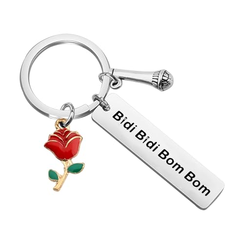BLEOUK Singer Keychain Bidibidi Bombom Dance Lyric Gift Singer Fans Music Gift