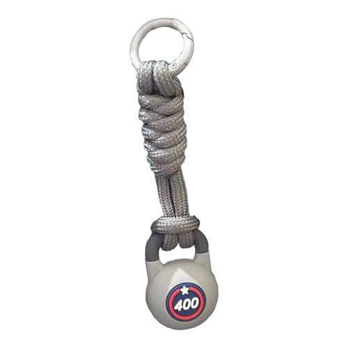 Porte-clés de fitness, porte-clés de salle de sport | Kettlebell Dumbbell Fitness Series – Accessoire décoratif cool pour sac à dos, porte-clé tendance, gris, Siehe Beschreibung