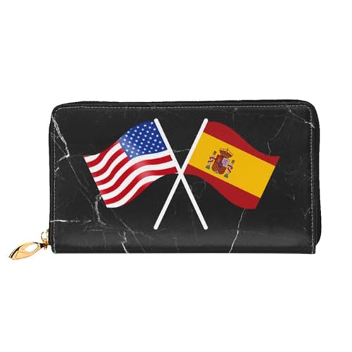 American And Spain Flag Wallet Card Bag2