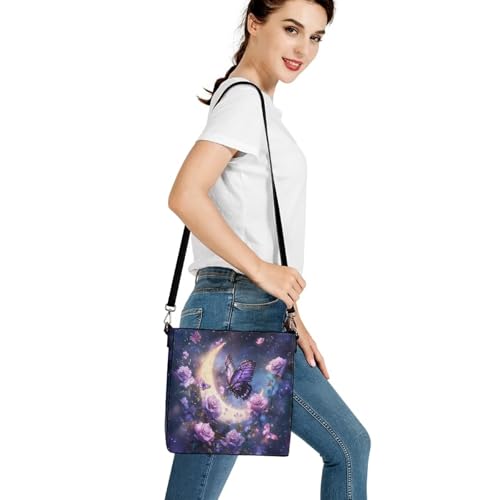 Image of HUGS IDEA Boho Bags for Women Leather Handbag Shoulder Bucket Crossbody Purse