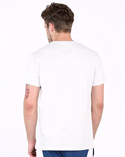 Image of Bewakoof Men's Printed 100% Cotton T-Shirt - Regular Fit, Round Neck, Half Sleeves