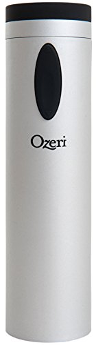 Ozeri Fascina Electric Wine Bottle Opener and Corkscrew, Silver