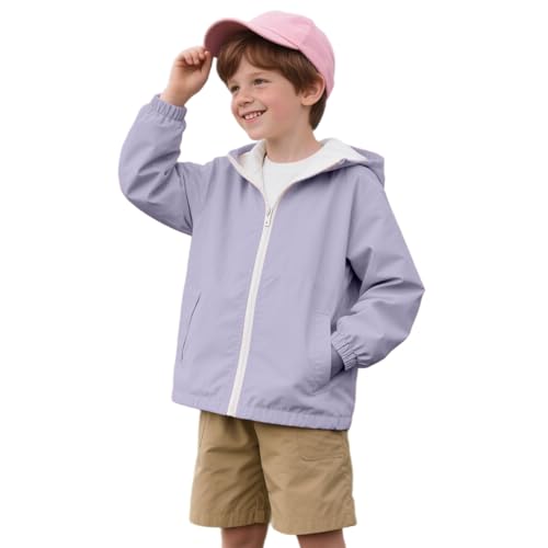 Toddler Rain Jacket Boys Girls Lightweight Waterproof Raincoat with Pockets Youth Zip Up Windbreaker Hooded Outwear3