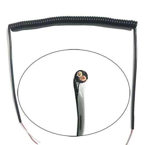 Cable en espiral extensible negro para evitar enredos en el suelo 3