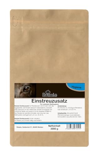 ROKALE Einstreuzusatz - Pferdestallklima, Atemwege Pferde (3000 g)