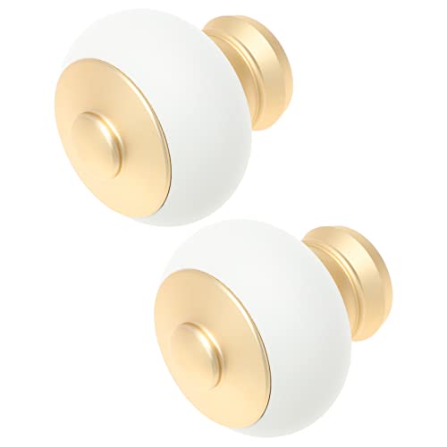 Hemobllo 2pcs Decorative Curtain Rod Finials Elegant Roman Rod Accessories for Living Room Office and Bedroom Easy to Install and Finish