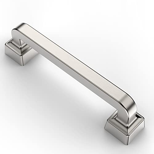 Image of Asidrama 10 Pack 3.75 Inch(96mm) Brushed Satin Nickel Kitchen Cabinet Handles, Cabinet Pulls Kitchen Cabinet Hardware for Cupboard Drawer Pulls