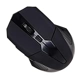 CAXUSD ワイヤレスマウス 折りたたみ式 コンピューターマウス 軽量 家庭用 10m無線伝送 ノートパソコン用 プレゼントに 黒