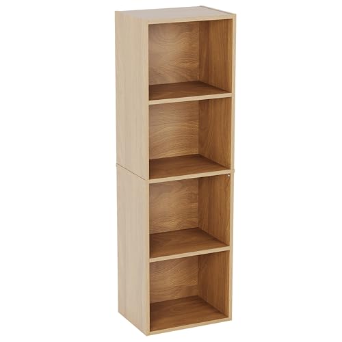 Vida Designs Oxford 4 Niveau Cube Bibliothèque, Moderne Space-Saving Meuble de Rangement for Salon, Chambre Or Bureau, Autoportant Exposition Shelf,...