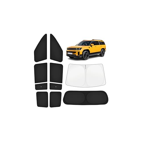 Image of KUST Car Window Shades for Hyundai Santa Fe 2024-2025 2026 Windshield Sun Shade Side Window Cover UV Block Privacy Protection Santa Fe Accessories for Camping Blackout Rear Back Full Set 10PCS