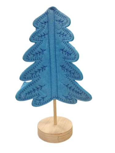 Ashland Blue Felt Tabletop Christmas Tree 9.5