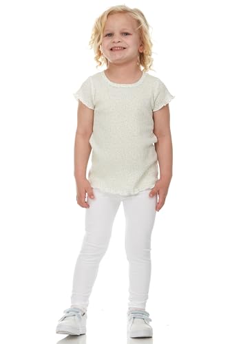 Cudlie 5-Pack Toddler/Baby Girl Short Sleeve Tops - Premium Quality Shirt Tops for Lightweight Comfort and Style.3