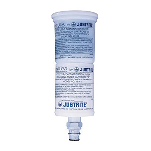 Justrite 28161 Centura Combo Coalescing/Carbon Filter with Polypropylene Disconnect