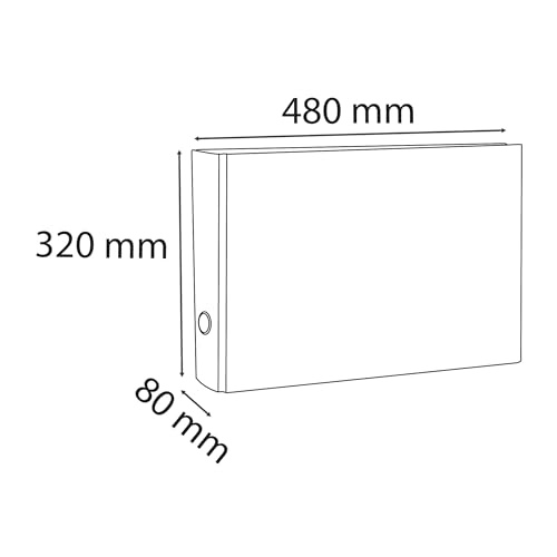 Exacompta 53810E Ordner Wolkenmarmor. 8 cm breit DIN A3 quer grauer Rücken Ringordner Aktenordner Briefordner Büroordner Pappordner