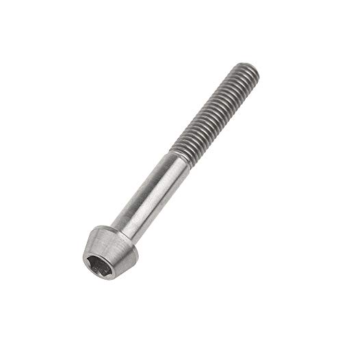 Image of Titanium Ti Bolt M5x9 16 18 20 25 30 35 40 45 50 55 60mm Tapered Head Screws Pack of 4 (M5x40mm, Normal Titanium)